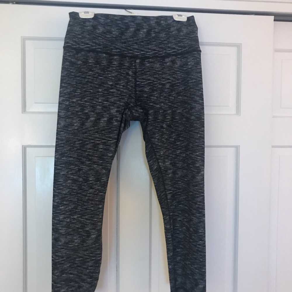 Lululemon black with white speckled pants